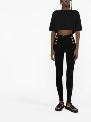 

Button-embellished leggings, Balmain Button-embellished leggings