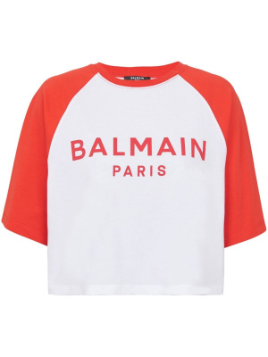 

Logo-print cotton T-shirt, Balmain Logo-print cotton T-shirt