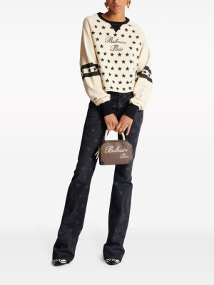 

Star-print organic-cotton sweatshirt, Balmain Star-print organic-cotton sweatshirt