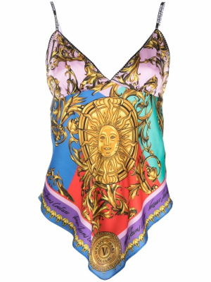 

Baroque-print tank top, Versace Jeans Couture Baroque-print tank top