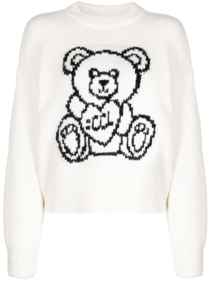 

Intarsia knit crew-neck jumper, CHOCOOLATE Intarsia knit crew-neck jumper