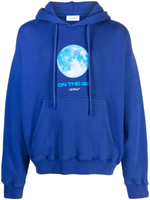 

Moon-print organic-cotton hoodie, Off-White Moon-print organic-cotton hoodie