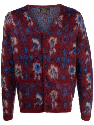 

Botanical-pattern intarsia-knit cardigan, BEAMS PLUS Botanical-pattern intarsia-knit cardigan