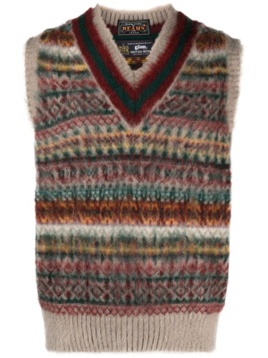

X gim Cricket fair-isle vest, BEAMS PLUS X gim Cricket fair-isle vest