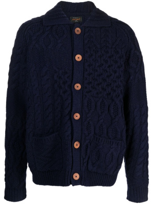 

Alan patchwork-knit wool cardigan, BEAMS PLUS Alan patchwork-knit wool cardigan