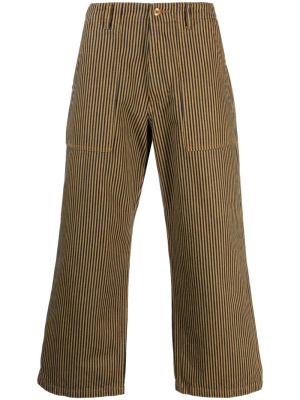 

Striped straight-leg cropped trousers, BEAMS PLUS Striped straight-leg cropped trousers