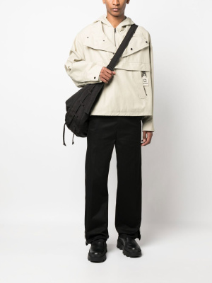 

Logo-patch hooded raincoat, Wooyoungmi Logo-patch hooded raincoat