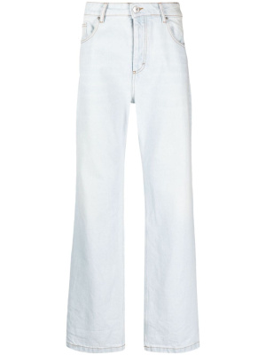 

Straight Fit mid-wash jeans, AMI Paris Straight Fit mid-wash jeans