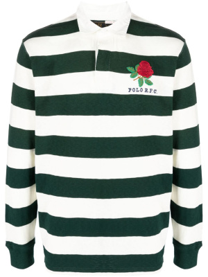 

Logo-embroidered striped polo shirt, Polo Ralph Lauren Logo-embroidered striped polo shirt