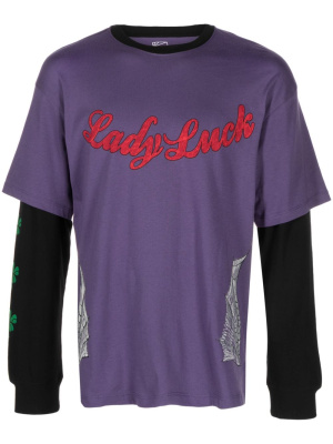 

Lady luck layered-design T-shirt, PACCBET Lady luck layered-design T-shirt