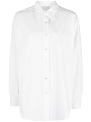 

Fringe-detailing cotton shirt, Forte Forte Fringe-detailing cotton shirt