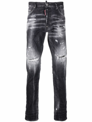 

Distressed-effect straight-leg jeans, Dsquared2 Distressed-effect straight-leg jeans