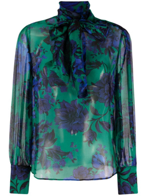 

Floral-print semi-sheer blouse, LIU JO Floral-print semi-sheer blouse