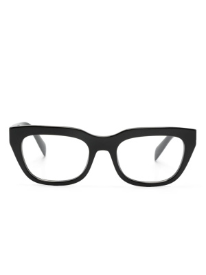 

Logo-print square-frame glasses, Prada Eyewear Logo-print square-frame glasses