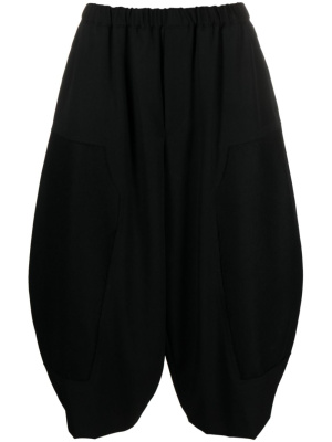 

Elasticated-waist wool cropped trousers, Black Comme Des Garçons Elasticated-waist wool cropped trousers