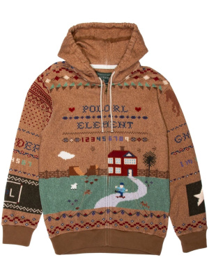 

Intarsia-knit hooded jacket, Polo Ralph Lauren Intarsia-knit hooded jacket