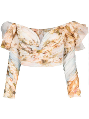 

Luminosity floral-print organza blouse, ZIMMERMANN Luminosity floral-print organza blouse