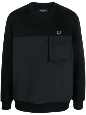 

Logo-embroidered crew-neck sweatshirt, Fred Perry Logo-embroidered crew-neck sweatshirt