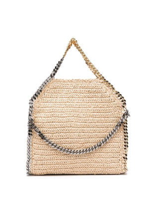 

Falabella raffia foldover tote bag, Stella McCartney Falabella raffia foldover tote bag