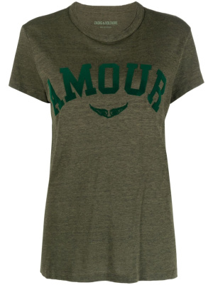 

Amour mélange-effect cotton-blend T-shirt, Zadig&Voltaire Amour mélange-effect cotton-blend T-shirt