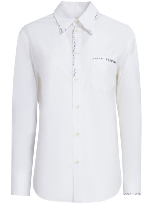 

Logo-embroidered cotton shirt, Marni Logo-embroidered cotton shirt