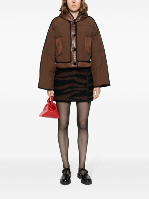 

Contrast-trim padded jacket, GANNI Contrast-trim padded jacket