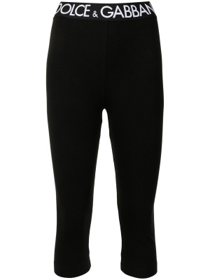 

Logo-waistband cropped leggings, Dolce & Gabbana Logo-waistband cropped leggings