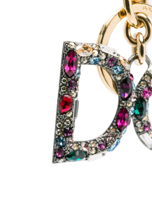 

DG crystal-embellished keyring, Dolce & Gabbana DG crystal-embellished keyring