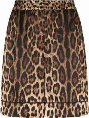 

Leopard-print silk shorts, Dolce & Gabbana Leopard-print silk shorts