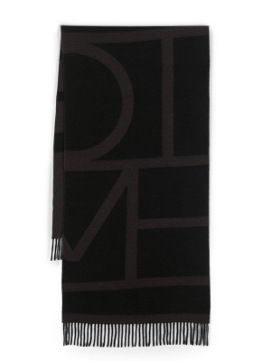 

Monogram-jacquard wool scarf, TOTEME Monogram-jacquard wool scarf