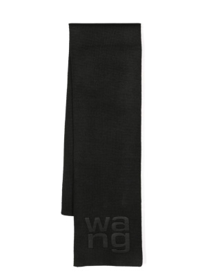 

Debossed-logo knit scarf, Alexander Wang Debossed-logo knit scarf