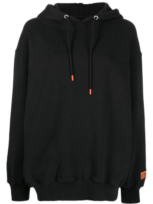 

Logo-patch drawstring hoodie, Heron Preston Logo-patch drawstring hoodie