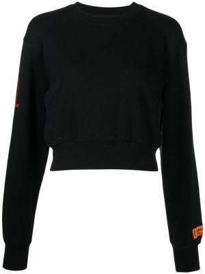 

Logo-print cropped sweatshirt, Heron Preston Logo-print cropped sweatshirt