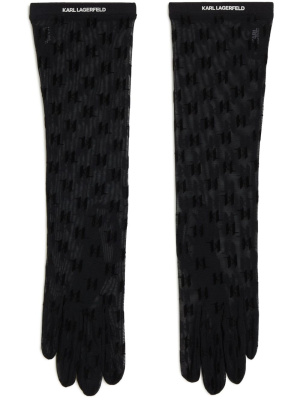 

K/Monogram mesh gloves, Karl Lagerfeld K/Monogram mesh gloves