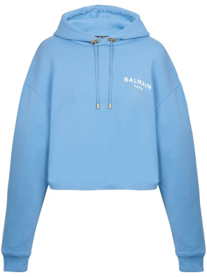 

Logo-print cotton hoodie, Balmain Logo-print cotton hoodie