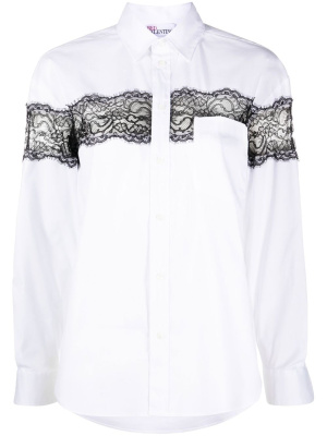 

Lace-panelled long-sleeve shirt, RED Valentino Lace-panelled long-sleeve shirt