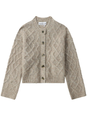 

Mélange cable-knit cardigan, REMAIN Mélange cable-knit cardigan
