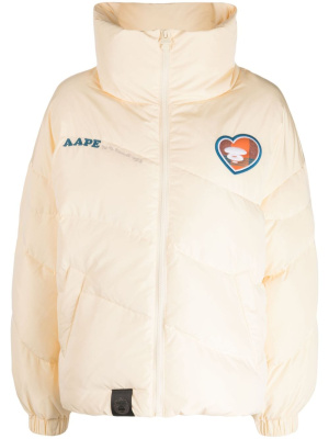 

Logo-patch puffer jacket, AAPE BY *A BATHING APE® Logo-patch puffer jacket