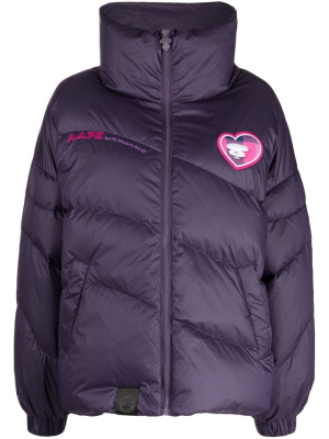 

Logo-patch puffer jacket, AAPE BY *A BATHING APE® Logo-patch puffer jacket