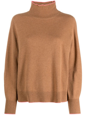 

Contrasting-trim fine-knit jumper, PINKO Contrasting-trim fine-knit jumper