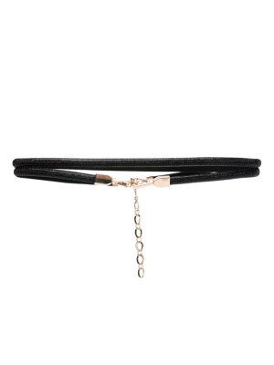 

Rhinestone-embellished cotton belt, PINKO Rhinestone-embellished cotton belt