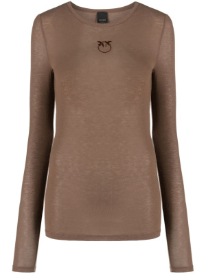 

Love Birds-embroidered cashmere-blend T-shirt, PINKO Love Birds-embroidered cashmere-blend T-shirt