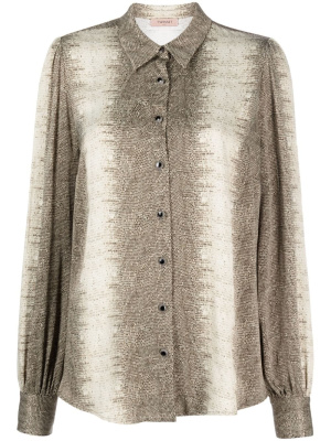 

Lizard skin effect butotn-up shirt, TWINSET Lizard skin effect butotn-up shirt