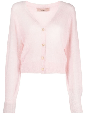

Brushed-effect fine-knit cardigan, TWINSET Brushed-effect fine-knit cardigan