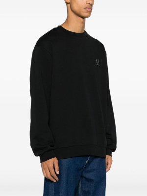 

Slogan-embroidered cotton sweatshirt, Raf Simons X Fred Perry Slogan-embroidered cotton sweatshirt