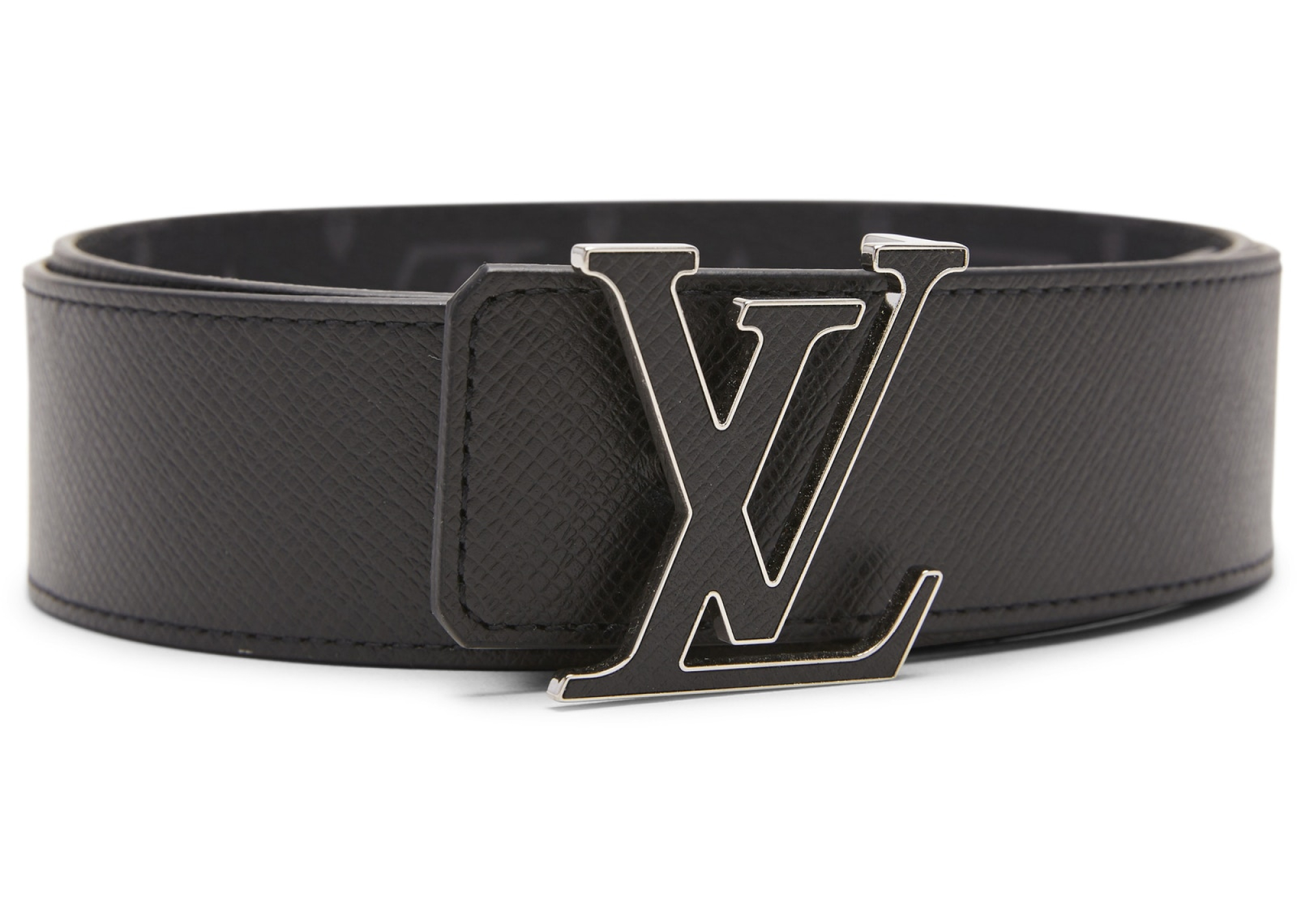Louis Vuitton LV Initiales Reversible Belt Monogram Eclipse Taiga 40MM White