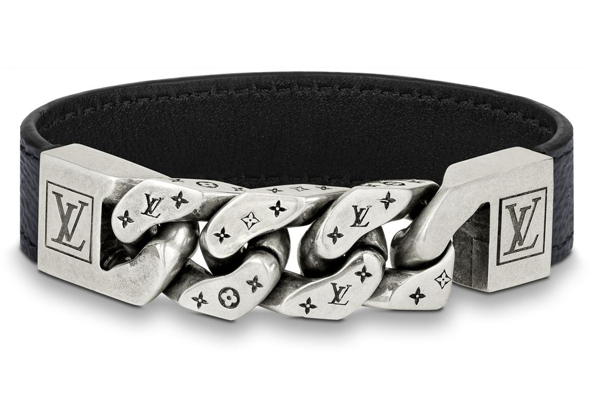 Louis Vuitton Louis Vuitton Monochain Reverso Bracelet Monogram Eclipse  Black купить с доставкой